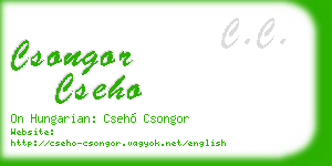 csongor cseho business card
